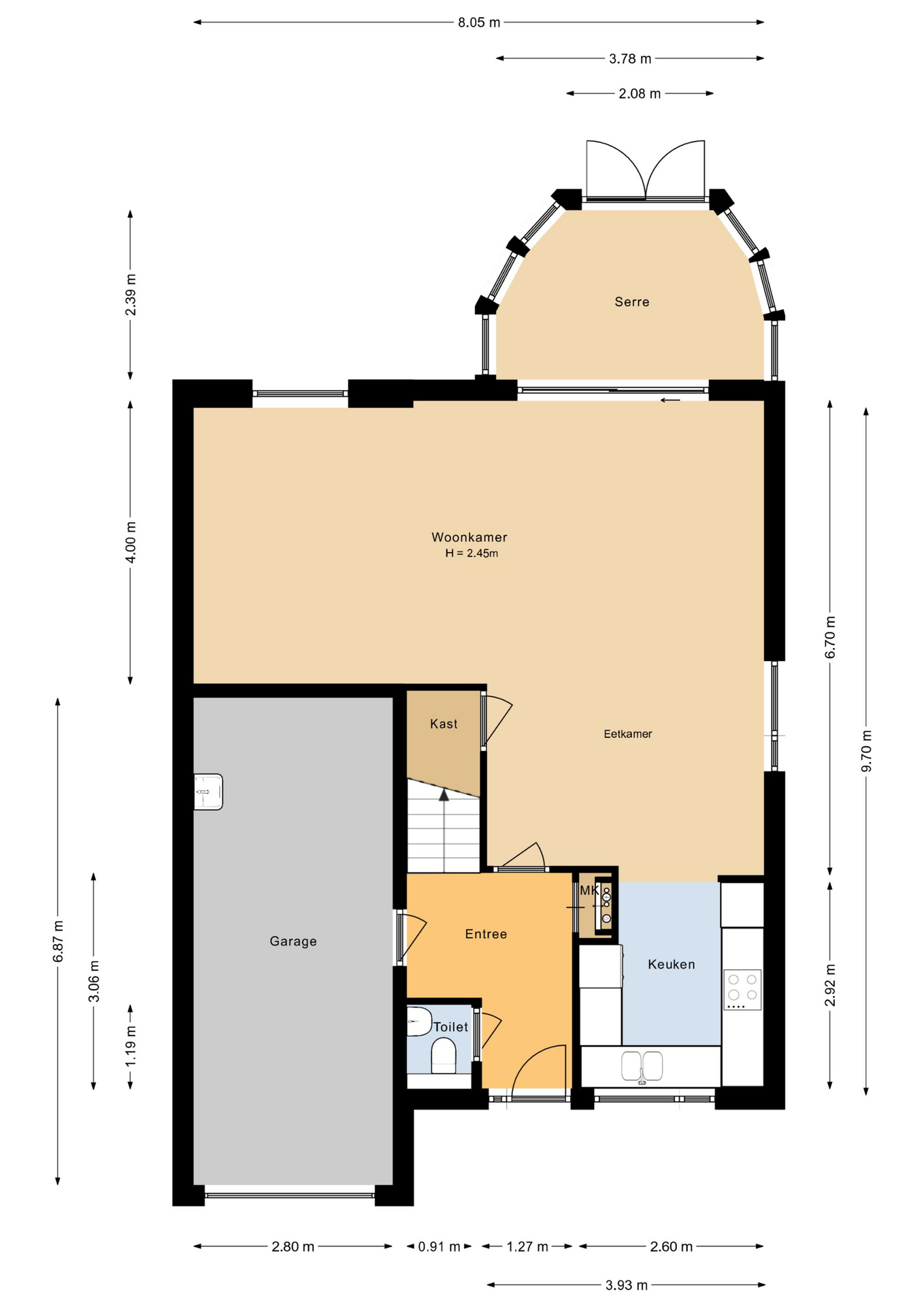 Bergumermeerstraat 11 - 8226 JK - lelystad-plattegrond-1